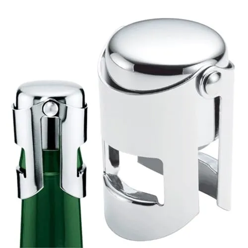 Edelstahl Sektverschluss für Weinflaschen - Weinverschlüsse & -ausgießer - Anti-Leckage Edelstahl Vakuumverschluss für optimale Frische und einfache Handhabung, ideal für Weinliebhaber.