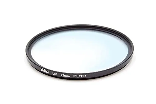 vhbw Universal UV Filter für Kamera Objektive mit 72mm Filtergewinde - UV Schutzfilter, Schwarz