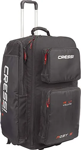 Cressi Moby 5 Tauchrucksack mit Rollen und Teleskopgriff in rot von Cressi