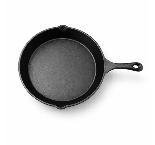 geda grill Gusseisenpfanne Ø 30 cm, vorgebrannt, für Induktion geeignet - Robuste Gusseisenpfanne mit natürlicher Antihaftwirkung. Ideal für gleichmäßiges Braten von Fleisch und Gemüse. Perfekt für Herd, Induktion, Ofen und Grill – ein zeitloses Küchenwerkzeug für kreative Kochmomente.