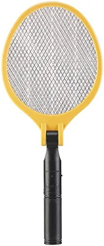 infactory Elektrische Fliegenfalle: Elektrische Fliegenklatsche mit klappbarem Griff (Elektrischer Fliegenfänger, Elektro Fliegenklatsche, Insektenschutz)