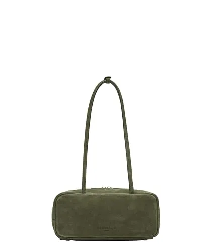 Liebeskind Jil Suede S Schultertasche dunkelgrün - Elegante Schultertasche aus aufgerautem Leder in dunkelgrün, perfekt für stilbewusste Frauen, die Funktionalität und Design schätzen.