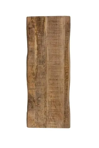 SAM Holzplatte 100x40 cm Tonia, Bretter aus Mangoholz massiv + raue Oberfläche, Baumkanten-Platte für Heimwerker, geeignet für Arbeitsplatten, Tische & Fensterbretter