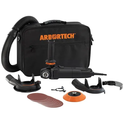 Arbortech Winkelschleifer 100 mm Power Carving Unit 1000 W - Schleifmaschine für Holzbearbeitung mit 1000 W Leistung und integrierter Staubabsaugung für sauberes Arbeiten.