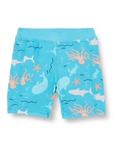 Playshoes Jungen UV-Schutz Badehose Schwimmhose Badeshorts Badebekleidung, Shorts Meerestiere, 74/80