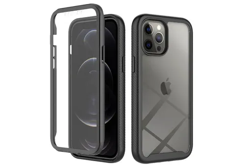 betterfon Handyhülle für Apple iPhone 12 Pro Max TPU Case mit 360° Rundumschutz, 360 Grad Hülle mit Displayschutz und Fingerprint