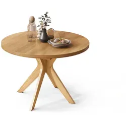 Design Esstisch rund Renzo Eiche Natur