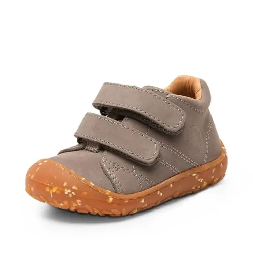 Bisgaard Unisex Lauflernstiefel in Grau - Gr. 21 - Hausschuhe für Jungen aus langlebigem Echtleder mit hautfreundlicher Lederdecksohle und bequemem Klettverschluss für einfaches An- und Ausziehen.