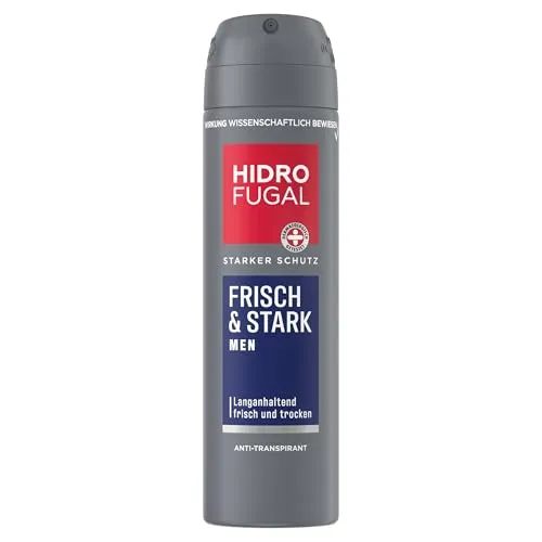 Hidrofugal MEN FRISCH & STARK Spray, Deospray mit starkem Antitranspirant Schutz, Deo für Männer mit erfrischendem Duft ohne Ethylalkohol (150 ml)
