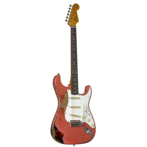 Fender LTD Custom Shop 60s Roasted Stratocaster Super Heavy Relic ABK over 3CS - Premium E-Gitarre mit einzigartigem Super Heavy Relic-Finish, das den Vintage-Charme unterstreicht. Ideal für Musiker, die Qualität und Stil suchen.