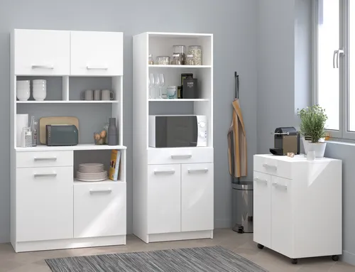 Parisot Buffet Set Uno 4 - 3-teilig, zeitlos & pflegeleicht - Buffetschrank-Set mit viel Stauraum und flexiblen Fächern, ideal für jeden Raum. Pflegeleicht und vielseitig nutzbar - perfektes Möbelstück für dein Zuhause.