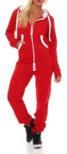 Damen Jumpsuit 9T5 mit Baumwolle Jogginganzug Trainingsanzug Einteiler Overall