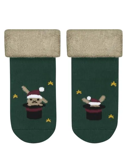 FALKE Unisex Baby Socken Magic Bunny B So Baumwolle gemustert 1 Paar, Grün Emerald 7950, 74-80