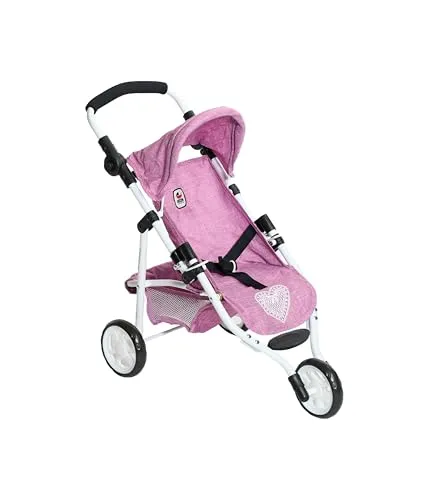 Bayer Chic 2000 - Puppenbuggy Lola, höhenverstellbarer Schiebegriff für Puppen bis 50 cm, ideal für kleine Puppenmuttis