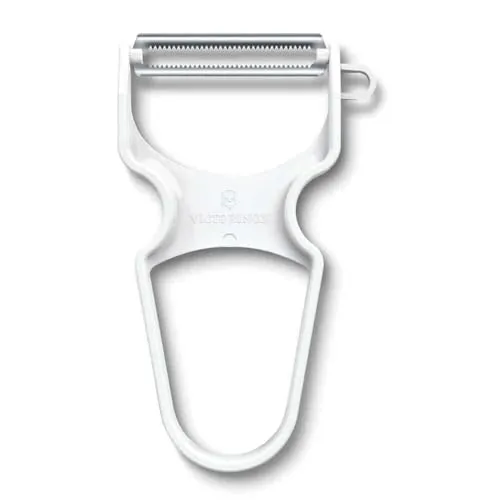 Victorinox RAPID Sparschäler, Zackenschliff, Zweischneidig, Spülmaschinenfest, Swiss Made, für Links- und Rechtshänder