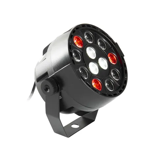 lightmaXX LED NANO PAR black 12×1W RGBW - DJ: Einzelne Beleuchtungen, beeindruckende Lichtleistung mit 12x1W LEDs und vielseitige Ansteuerung über DMX oder Musiksteuerung.