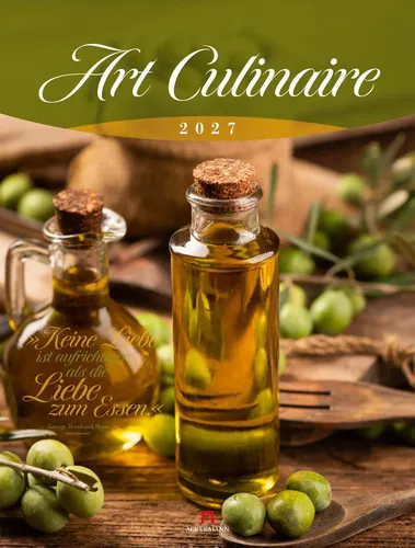Art Culinaire Kalender 2027 | Ackermann Kunstverlag - Genießen Sie einen geschmackvollen Küchen-Kalender im großen Hochformat (50x66 cm) für das Jahr 2027. Ideal für Kochliebhaber und als dekorativer Blickfang!