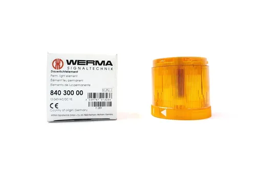 Werma 840.300.00 Dauerlichtelement 12-230VAC/DC, gelb - Sonstige Signalgeber, langlebiges Dauerlichtelement in auffälligem Gelb für zuverlässige Signalisierung in verschiedenen Anwendungen.