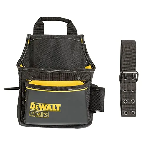 DEWALT Werkzeuggürtel DWST40101-1 - Robuster Werkzeuggürtel aus 1680-Denier mit 12 Taschen und Schlaufen für Handwerkzeug, ideal für effizientes Arbeiten und einfachen Zugriff auf alle Werkzeuge.