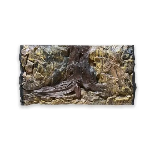 ZooPaul Aquarium Rückwand 3D 100x40cm 100x50cm 100x60cm Terrarium Hintergrund Fels Stein Wurzel Struktur Amazonas NEU