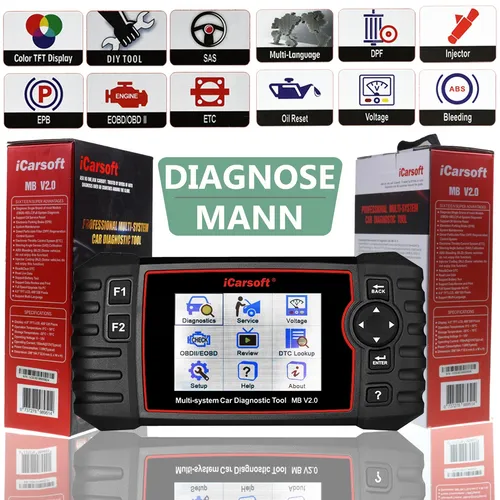 iCarsoft MB II Diagnosegerät für OBD2 Benz