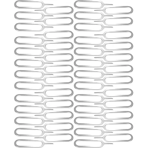 MMOBIEL 100 Stück Ausbauwerkzeuge für SIM-Karten, Ausbauwerkzeug kompatibel mit Allen iPhone: iPad Samsung, Xiaomi, Oppo, Huawei, OnePlus, Tablets usw.