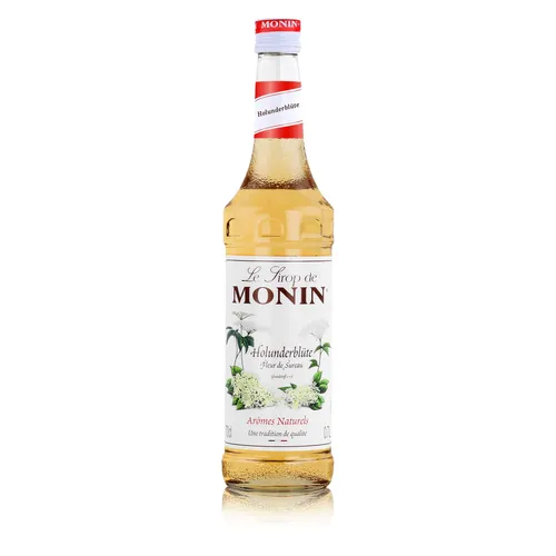 Monin Sirup Holunderblüte 700ml - Cocktails Milchshakes Kaffeesirup (1er Pack)