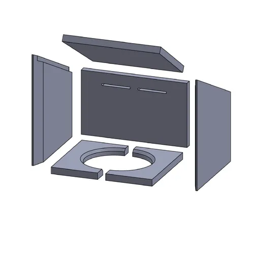 Feuerraumauskleidung Passend für HWAM** Kamin & Ofen 6-teilig