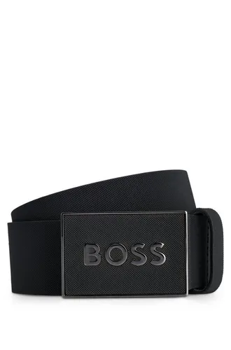 Boss Icon Gürtel aus Leder 95 cm in Grau von BOSS