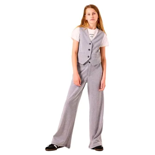 Garcia Mädchen Festliche Hose weit geschnittene Hosenbeine, Größe:140, Farbe:mid Grey Melee