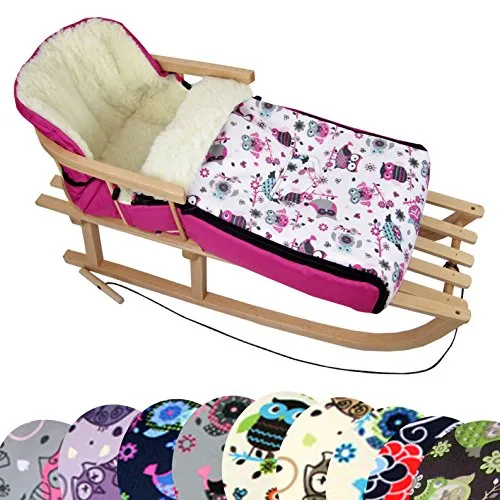 BambiniWelt Kombi-Angebot Holz-Schlitten mit Winterfußsack von BambiniWelt by Rafael K.