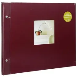 Goldbuch Bella Vista Schraubalbum 39x31 cm - Elegantes Schraubalbum in Bordeaux mit 40 weißen Seiten, ideal für ca. 240 Fotos. Erweiterbar mit Nachfüllsatz und in 10 Farben erhältlich – perfekt für Ihre schönsten Erinnerungen!