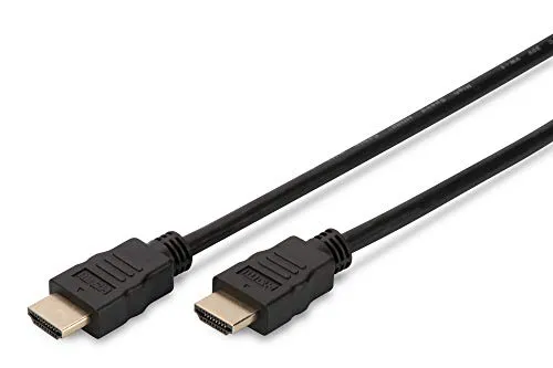 DIGITUS HDMI High Speed Anschlusskabel, Typ A St/St, 10.0m, m/Ethernet, HDMI 1.4, gold, sw