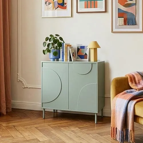 Sideboard 'Holea' – Salbeigrün mit Push-to-Open-Türen
