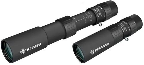 Bresser Fernglas Zoomar Monokular 8-25x25mm - Ferngläser: 8- bis 25-fache Vergrößerung mit stufenloser Zoom- und Makrofunktion, ideal für Reisen und Outdoor-Aktivitäten. Kompakt und robust mit 5 Jahren Herstellergarantie.