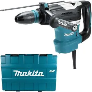 Makita Bohrhammer HR4013C - 1100 W, SDS Max, 8 Joule Schlagkraft, ideal für präzises Hammerbohren und Meißeln mit Anti-Vibrations-Technologie