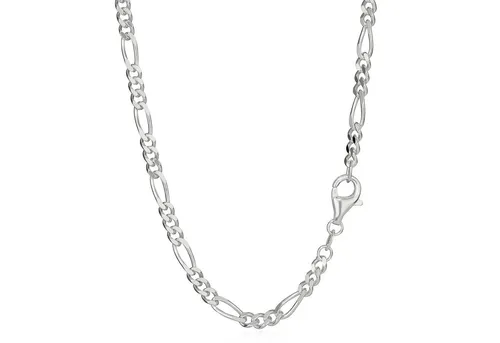 NKlaus 50cm Figarokette aus 925 Silber - Elegante Halskette für Damen, 50cm lang und 3,0mm breit, aus hochwertigem 925 Sterling Silber – für einen stilvollen Auftritt mit zeitloser Eleganz.