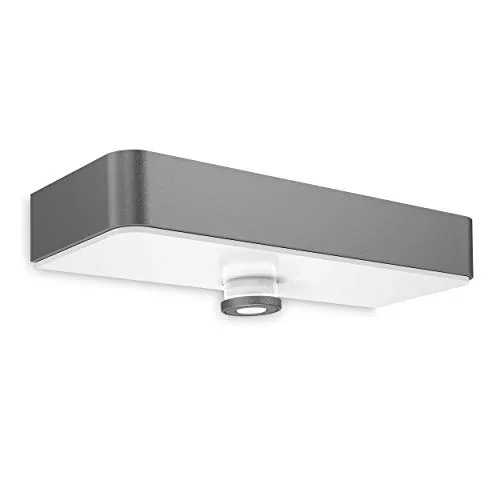 Steinel Solarleuchte XSolar SOL-O S Anthrazit - LED Solar-Wandleuchte mit 273 lm, Bewegungsmelder bis 6 m und Dämmerungssensor für automatisches Licht im Garten
