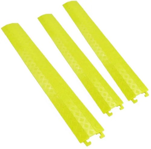 St. 1 Kanal Kabelbrücke PVC Schlauchbrücke Kabelkanal Kabelschutz Gelb Kabel 3