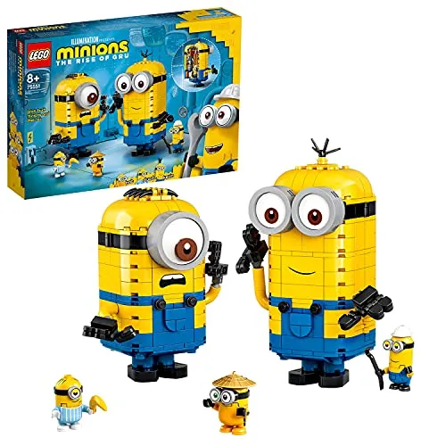 LEGO 75551 Minions Minions-Figuren Bauset mit Versteck, Spielzeug für Kinder ab 8 Jahre mit Figuren: Stuart, Kevin & Bob