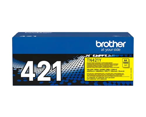 Brother TN-421Y Original Toner Gelb für HL-L8260CDW - Druckerpatronen für Brother Drucker, original Toner mit hoher Ergiebigkeit von 1.800 Seiten für brillante Farbdrucke und optimale Druckqualität.