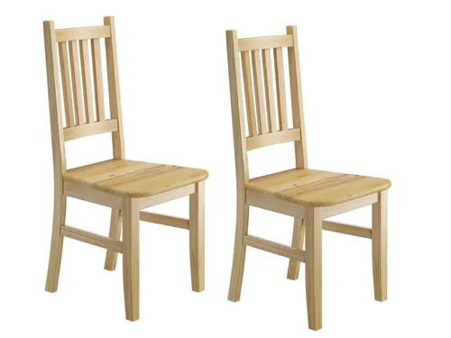 ERST-HOLZ Esszimmerstuhl Doppelpack - Massivholz-Küchenstuhl - 2 stabile Esszimmerstühle aus massiver Kiefer, pflegeleicht und perfekt für Küche oder Esszimmer. Schlichte Form und solide Verarbeitung für höchsten Komfort.