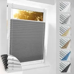 Bobodeco Plissee Verdunkelung Klemmfix Grau 85 x 190 cm - Das Bobodeco Plissee Verdunkelung Klemmfix in Grau sorgt für perfekten Lichtschutz ohne Bohren. Ideal für jeden Raum, einfach zu montieren und pflegeleicht – für mehr Komfort und Stil in deinem Zuhause.
