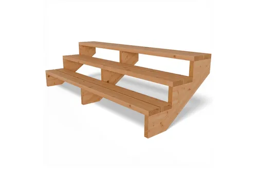 Gartenwelt Riegelsberger Außentreppe aus Lärche - Vielseitige Terrassentreppe aus Lärche für den einfachen Zugang vom Garten zur Holzterrasse. Ideal als praktische Lösung für Heimwerker, erhältlich in verschiedenen Stufenhöhen.