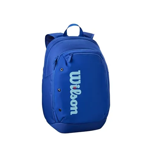 Wilson Tennis-Rucksack Ultra V5 Tour 2025 - Schlägerfach in elektrikblau - Rucksack für Tennis-Spieler, ergonomisches Design mit Platz für zwei Schläger und zusätzliches Fach für Laptop oder Tablet. Ideal für stylische Sportler!