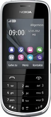 Nokia Asha 203 Handy Touch and Type - Simlockfreies Handy mit 2,4 Zoll Touch-Display und 2 Megapixel Kamera, ideal für einfache Nutzung und vielseitige Speichererweiterung bis 32 GB.