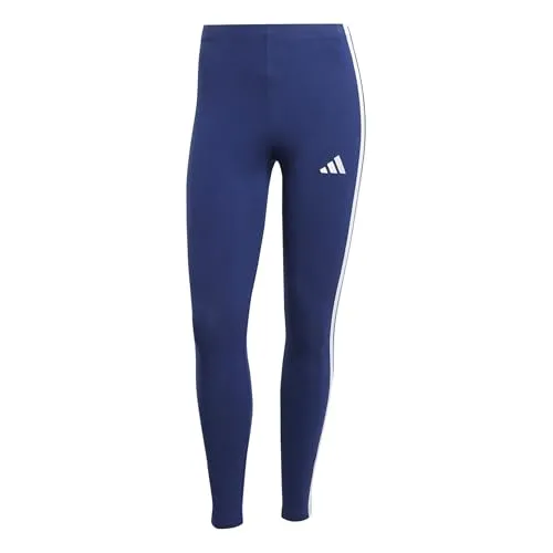 ADIDAS Damen Tight Essentials 3-Streifen Cotton in blau von adidas