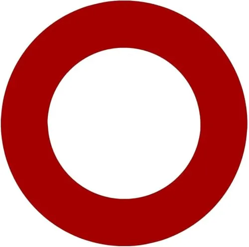 Produktbild Sobeta Dartscheiben-Umrandungsring, rot, 71cm, runder Wandschutz, hochdichte, selbstheilende Eva-Schaum-Dart-Rückwände, einfach zu installierende Dartmatten für Dartspiele