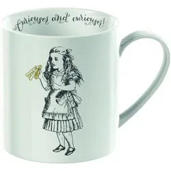 V&a Alice's Adventures In Wonderland - Set De Becher In Geschenkbox De, Porzellan, Gold White Und Schwarz, 350 Ml