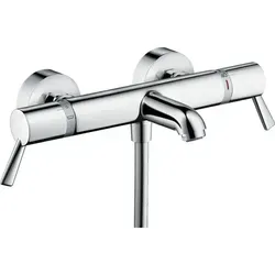 hansgrohe Ecostat Comfort Care Aufputz Wannenthermostat - Armaturen mit extra langen Griffen für komfortables Umschalten zwischen Dusche und Badewanne, inklusive Sicherheitsfunktion zur Temperaturbegrenzung auf 40°C.